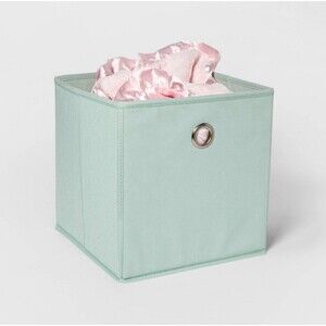 PACK OF 5 11” Fabric Cube Storage Bin - MINT
